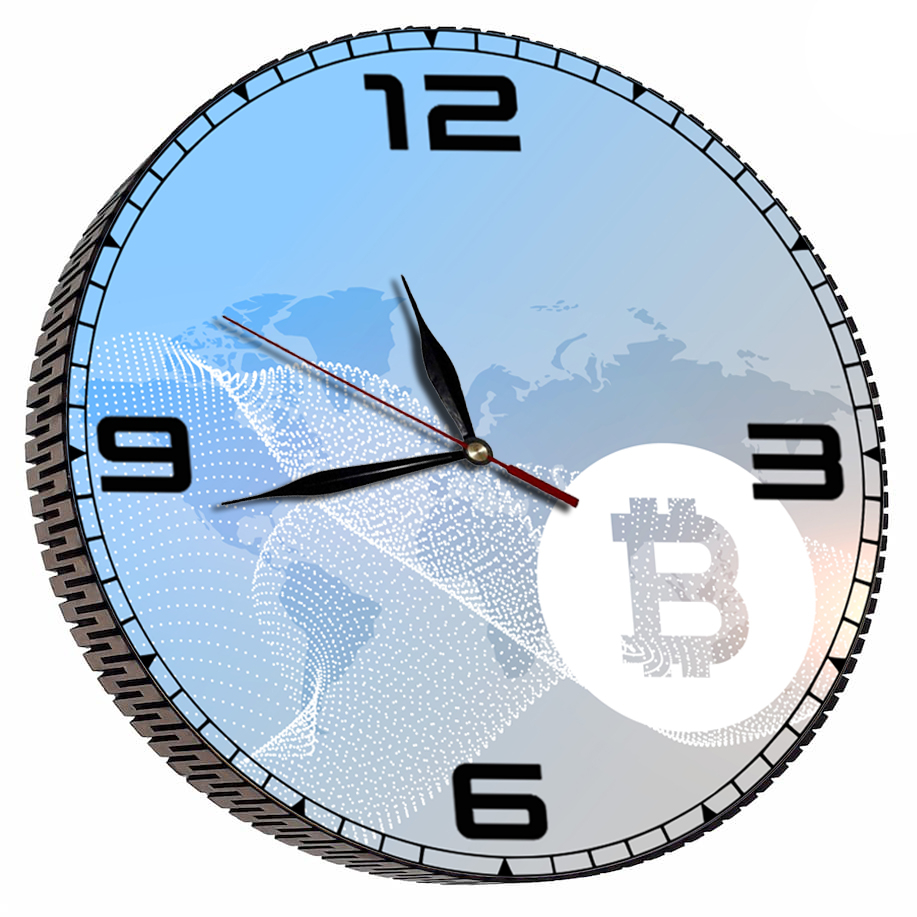 ساعت دیواری مدل ارز دیجیتال