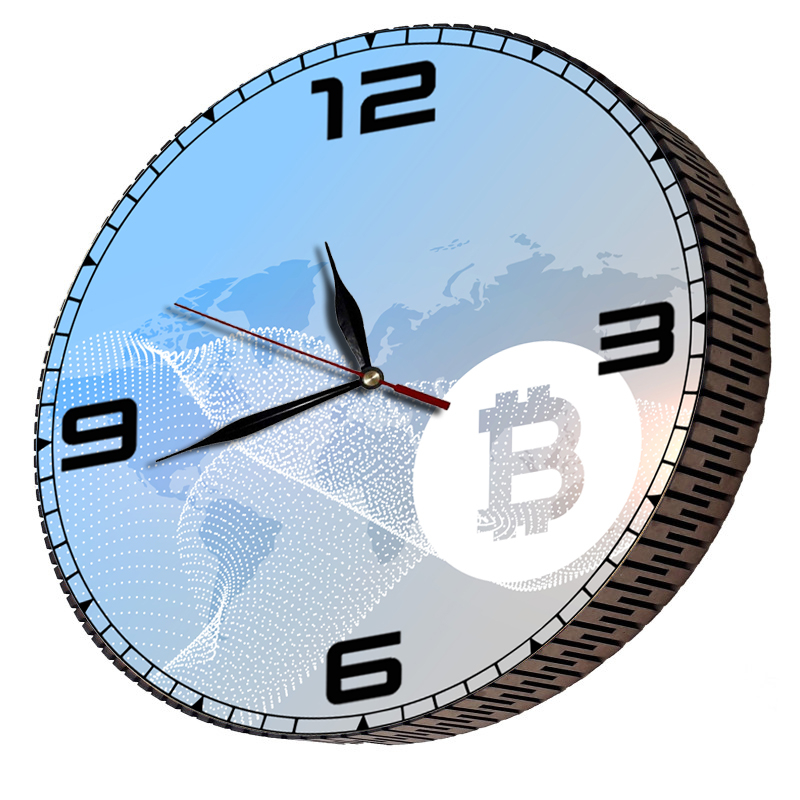 ساعت دیواری مدل ارز دیجیتال