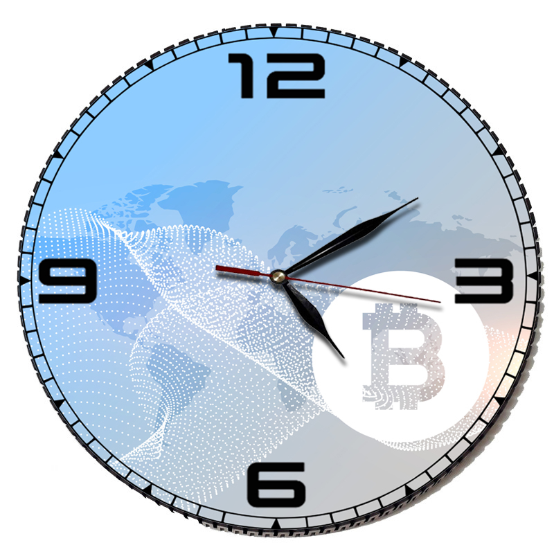 ساعت دیواری مدل ارز دیجیتال